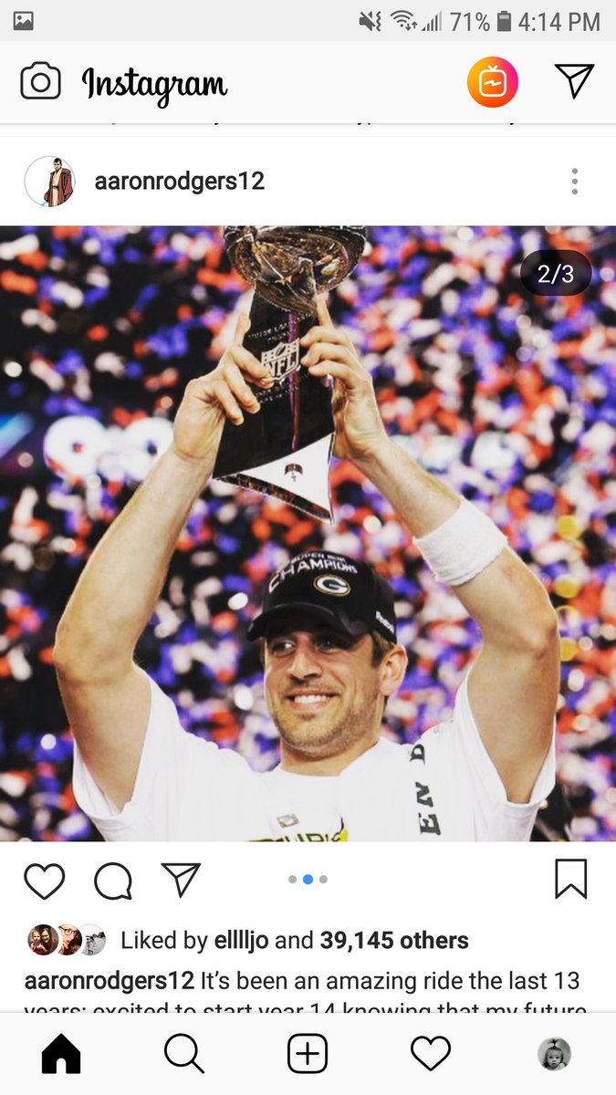 ryanrodig's tweet image. Aaron Rodgers confirms new deal with #Packers on Instagram with hashtag #packerforlife