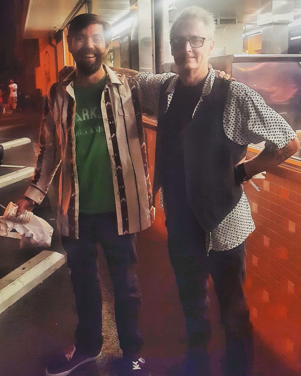 musicofthefuzz's tweet photo. Favorite PJ moment of 2018 you ask @PearlJam? How bout meeting Mike McCready the night before the first home show @DicksDriveIns. #PJLIVE2018 https://t.co/sbTuevKI7M
