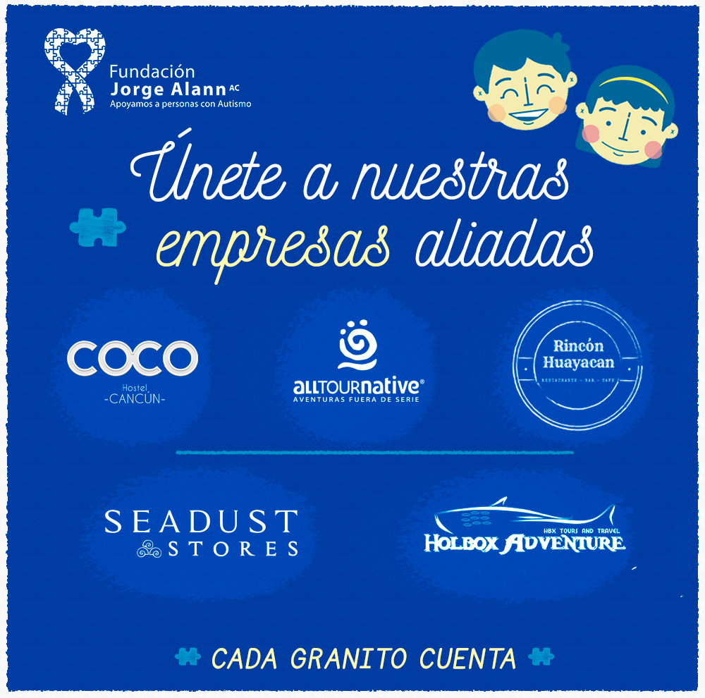 JorgeAlannFund's tweet image. 🙏Gracias a estas empresas por el apoyo brindado hacia la #FundaciónJorgeAlann con el cual podemos mejorar la calidad de vida de las personas con #Austimo.
❗Si deseas sumarte, contáctanos .👉fundacionjorgealann.org/empresas-aliad…
.
#Unidoshacemosladiferencia #Jóvenesconautismo  #Donaciones