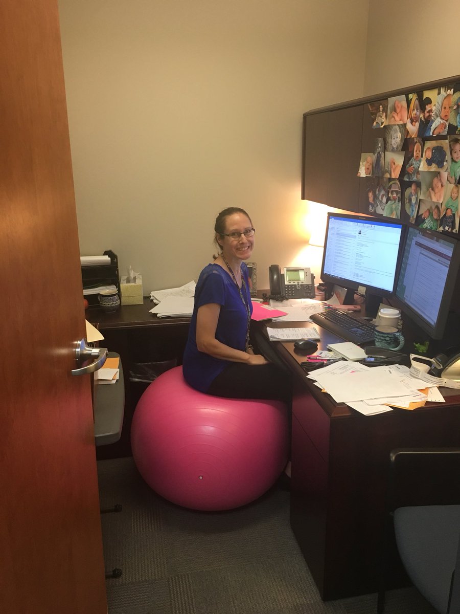 AGHoulihan's tweet photo. Look #TeamUCPS...Rachel in HR is modeling our focus on creating an #EmpowerED environment via flex seating! A great member of @UCPS_MonroeNC! #BeTheBest https://t.co/dP70yx5ssk