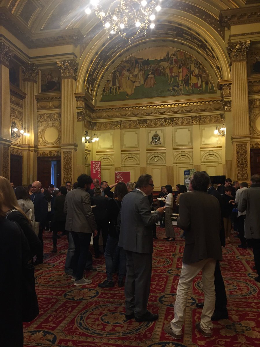 Enjoying the civic reception at Glasgow City Chambers #EACS2018