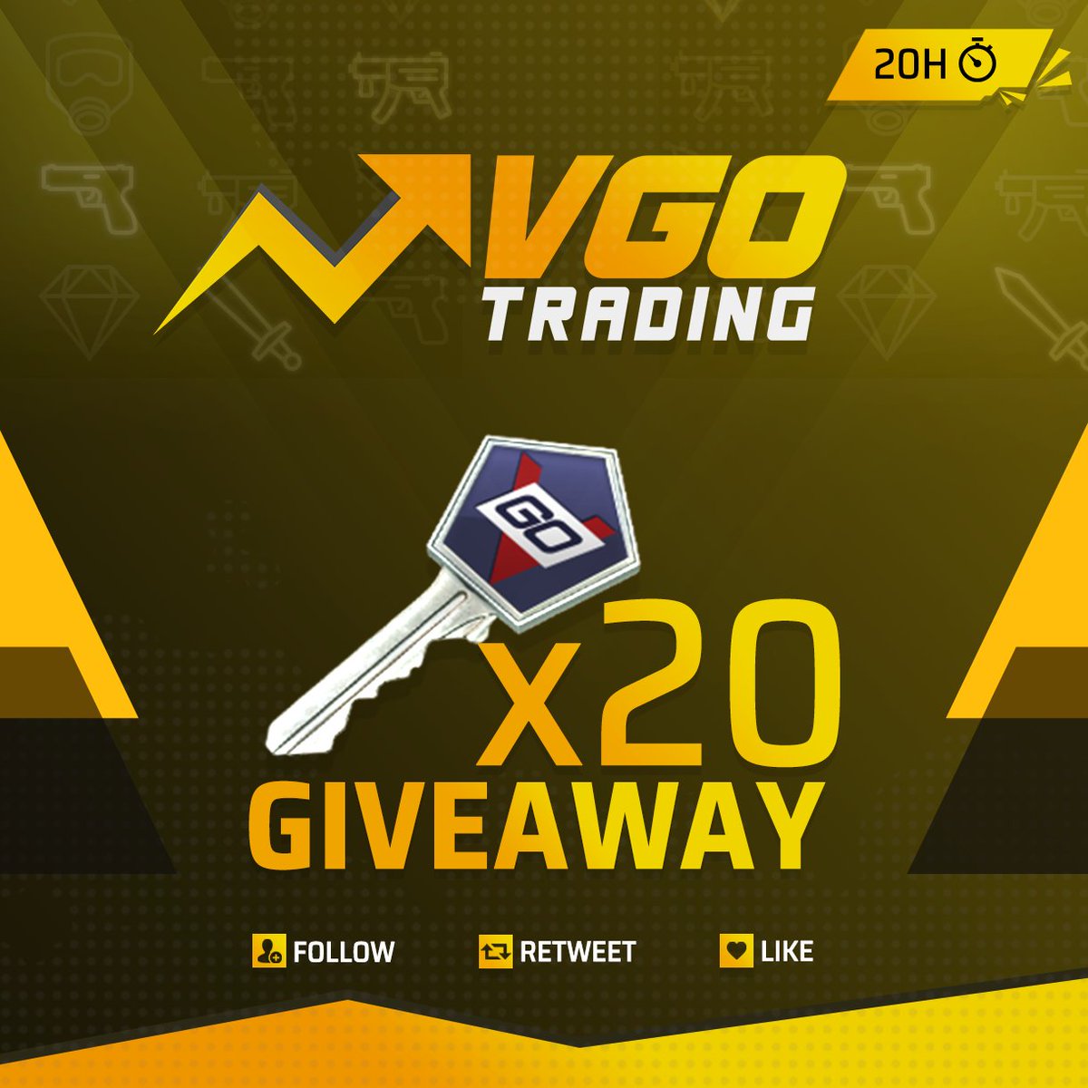 vgotrading's tweet photo. 20x Key Giveaway!

- Follow @vgotrading &amp; @VGO_gg
- Retweet
- Checkout https://t.co/8gvAqcz5FP!

Rolling in 24 hours 🥳 https://t.co/4l41AB8new