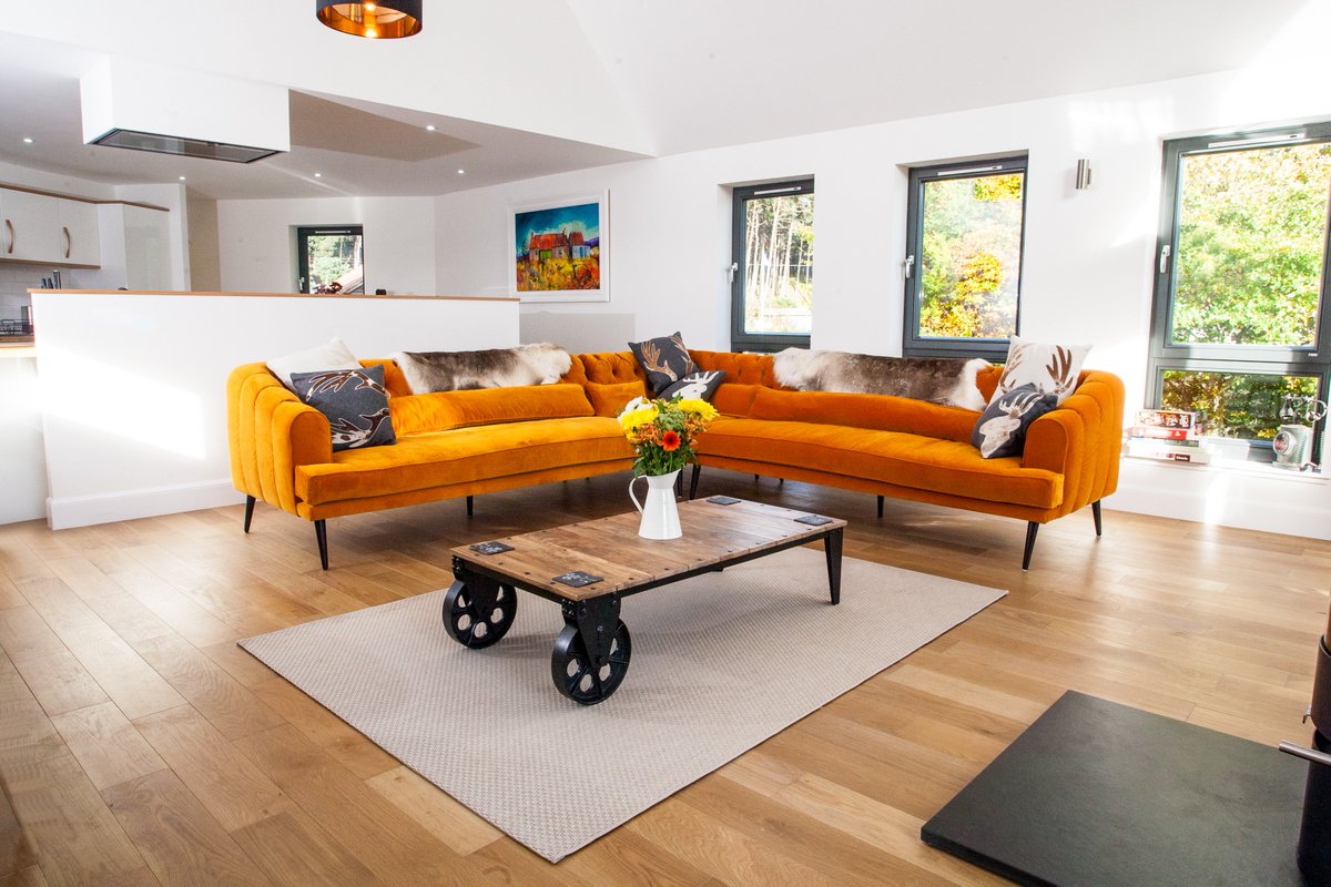 Our sofa to stretch out on and brighten up the greyest of days! #strathspeylodge
#selfcatering #dogfriendly #familyfriendly #visitcairngorms #visitaviemore #sofaporn #sofasogood #luxuryscotland #LuxuryTravel <a href="/VisitScotland/">VisitScotland</a>