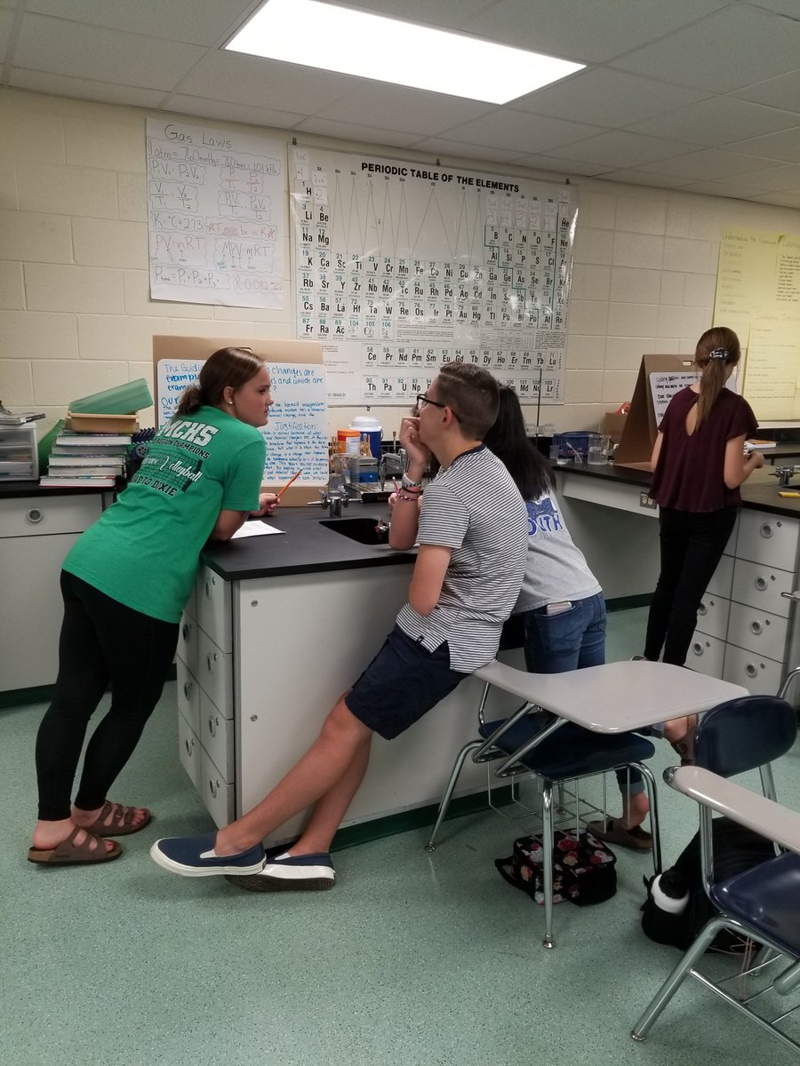 dpick81's tweet photo. Chemistry students participating in an Argumentation Session.  #alloneallin #MCHS #ADI #claimevidencereasoning @MEADECOUNTYHIGH @MeadeScience https://t.co/S3Kh70ozH1
