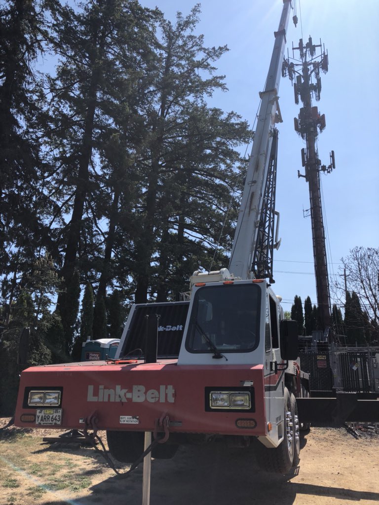 Cell tower work #axiscrane #cranes #rigging