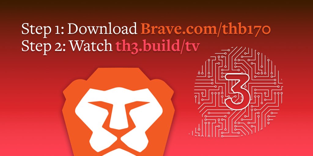 th3build's tweet photo. We're now on @brave! 

It's like @googlechrome except it blocks ads and whenever you view content, it'll pay the creator each month without you pressing a button. Like @Patreon except it just works when you browse the internet.

Try the Brave Browser 👉 https://t.co/onIZAtKBQk https://t.co/PlUNVDNz4Q