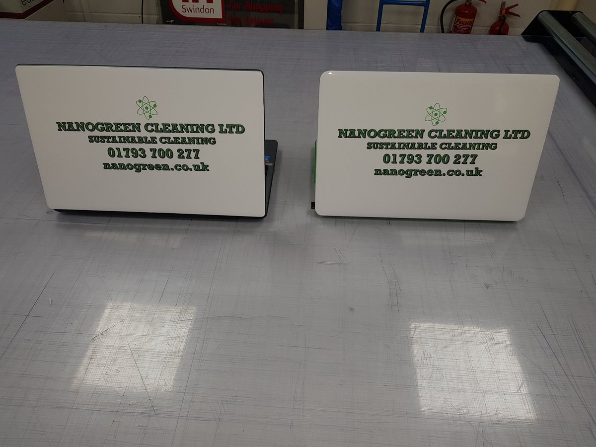 AbleSwindon's tweet photo. New laptop branding today for @NanoGreen2013 look out for them in your coffee shops have you thought about your laptop as branding space? #Branding #Laptop #leads #Swindon https://t.co/vW8Zkt9jAa