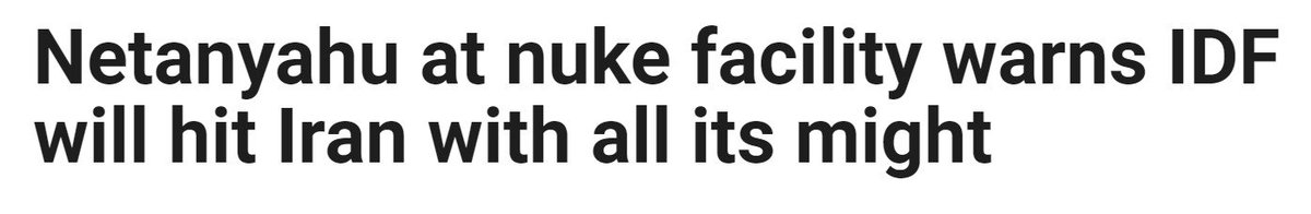 Iran, a country without nuclear weapons, is threatened with atomic annihilation by a warmonger standing next to an actual nuclear weapons factory. Beyond shameless in the gall.