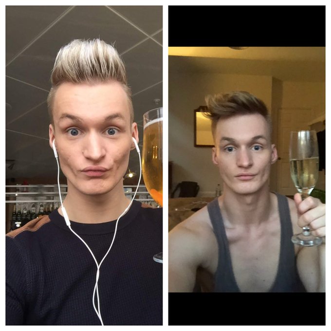 Blonde or natural? Votes please, these are taken 4 months apart haha https://t.co/5iGOm9aGIw