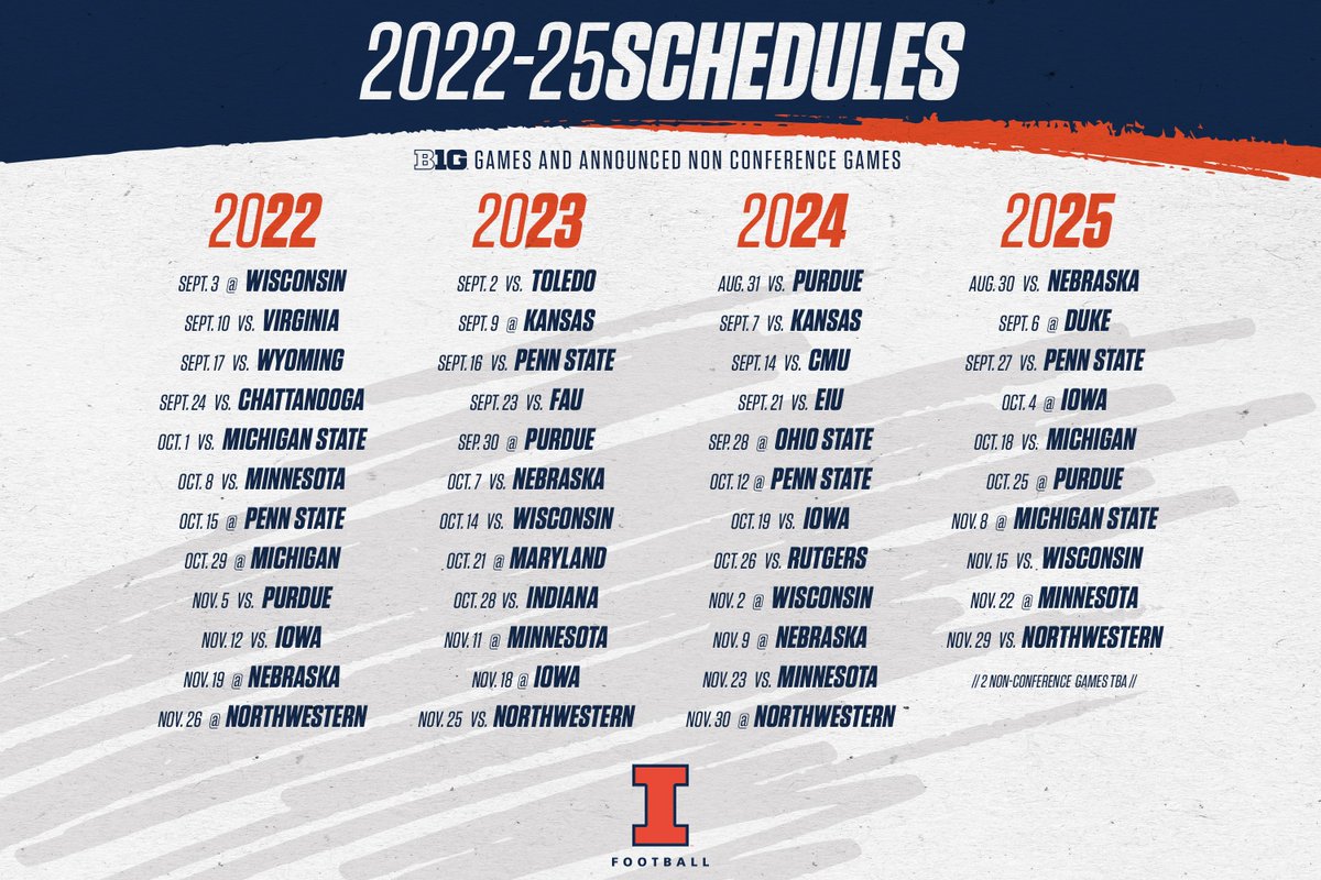 football 2022 illini conference schedules 2025 twitter aug pm b1g