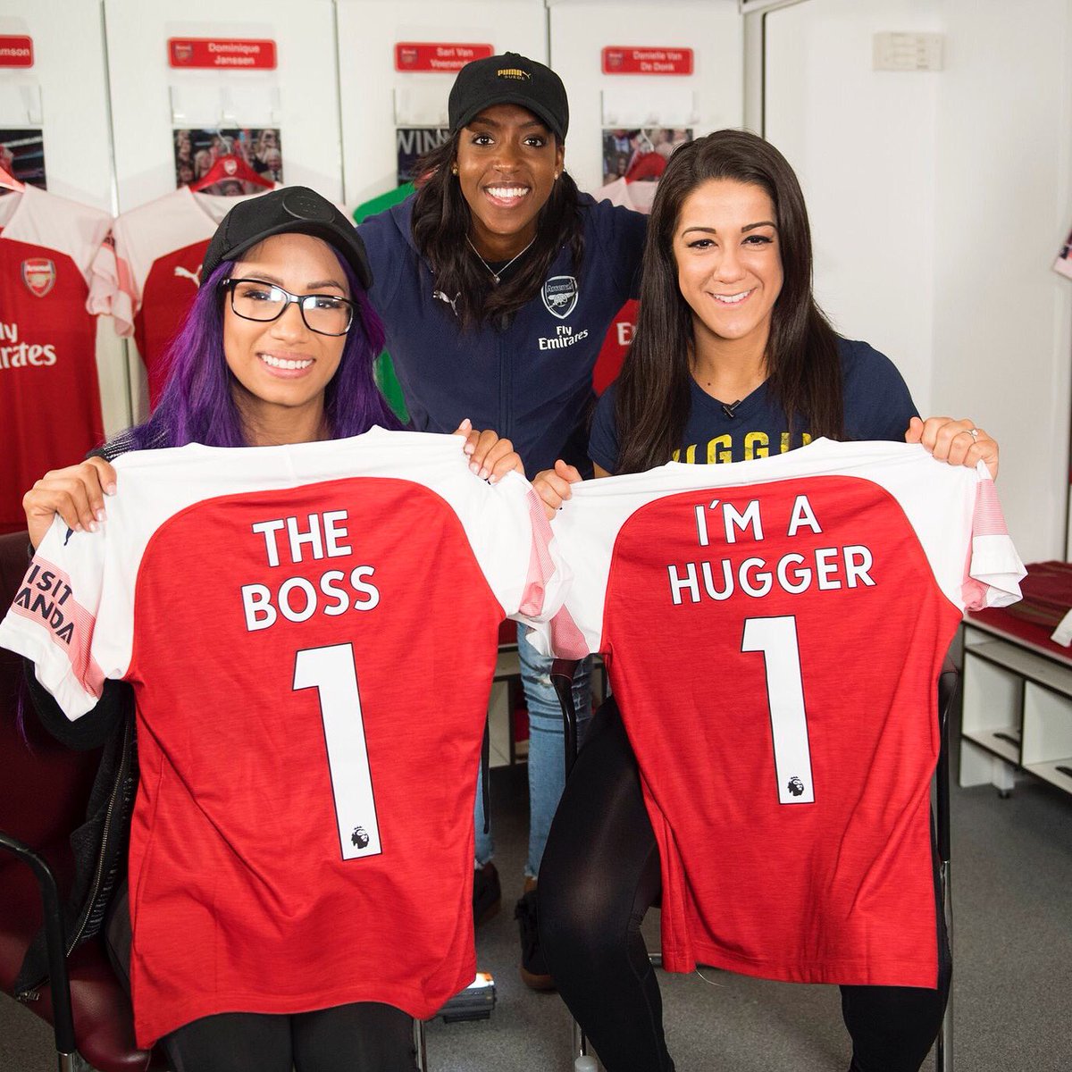 Nice to chat with @SashaBanksWWE &amp; <a href="/itsBayleyWWE/">Bayley</a> earlier today 🤼‍♀️