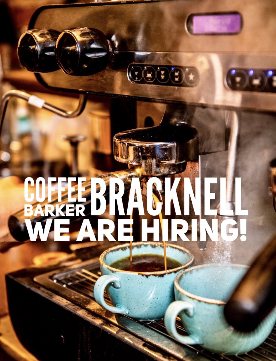 We are hiring! Coffee Barker Bracknell is looking for trained barista positions and supervisors for an immediate start! Email your CV over to  info@vintageteaandcoffee.com #coffeebarker #barista #supervisors #wearehiring