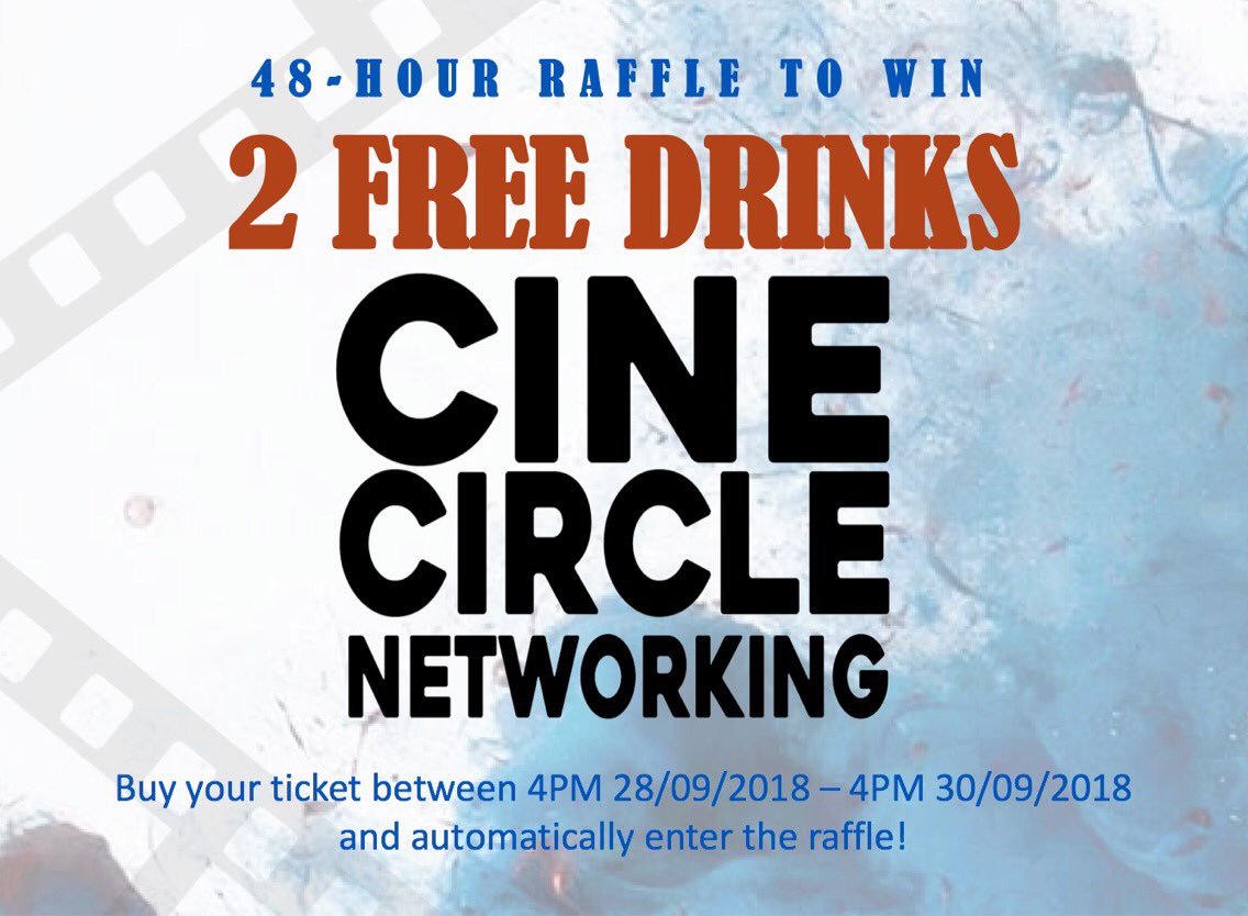 Get your ticket to CineCircle today for a chance to win 2 FREE DRINKS during the event! eventbrite.com/e/cine-circle-…