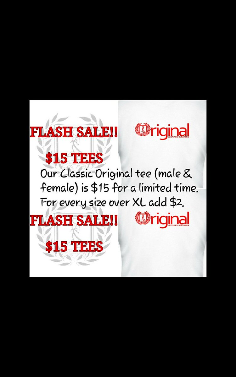 RachelBen8713's tweet photo. FLASH SALE! Our Classic Original Leonard Benjamin tee is now only $15. We use Square Cash aka the Cash App for payment. Various colors and sizes available. https://t.co/fX4HkNVDhu