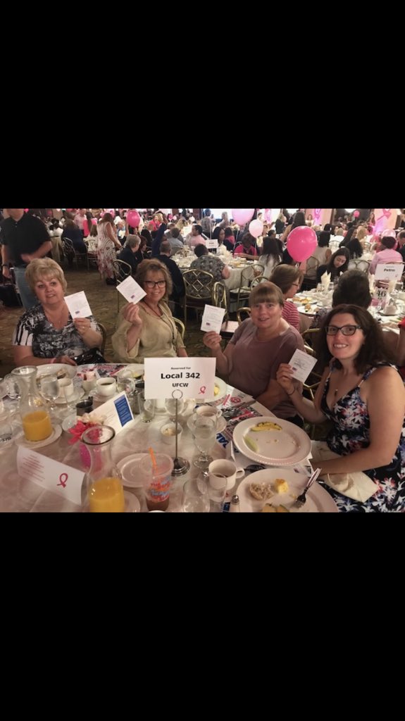 UFCW342's tweet photo. “With the summer coming to a near, it is time to start to THINK PINK! August was full of making strides against breast cancer kickoff events hosted by the American Cancer Society. The walk will take place Sunday October 21st this year. https://t.co/iyYYobsYwG