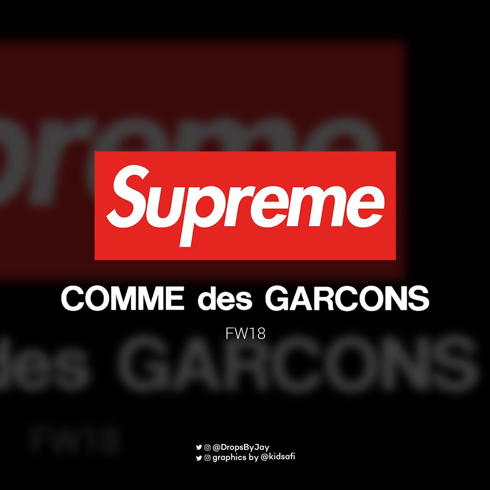 Supreme comme des garcons 2018 box logo 2025 Supreme comme des garcons 2018 box logo 2025
