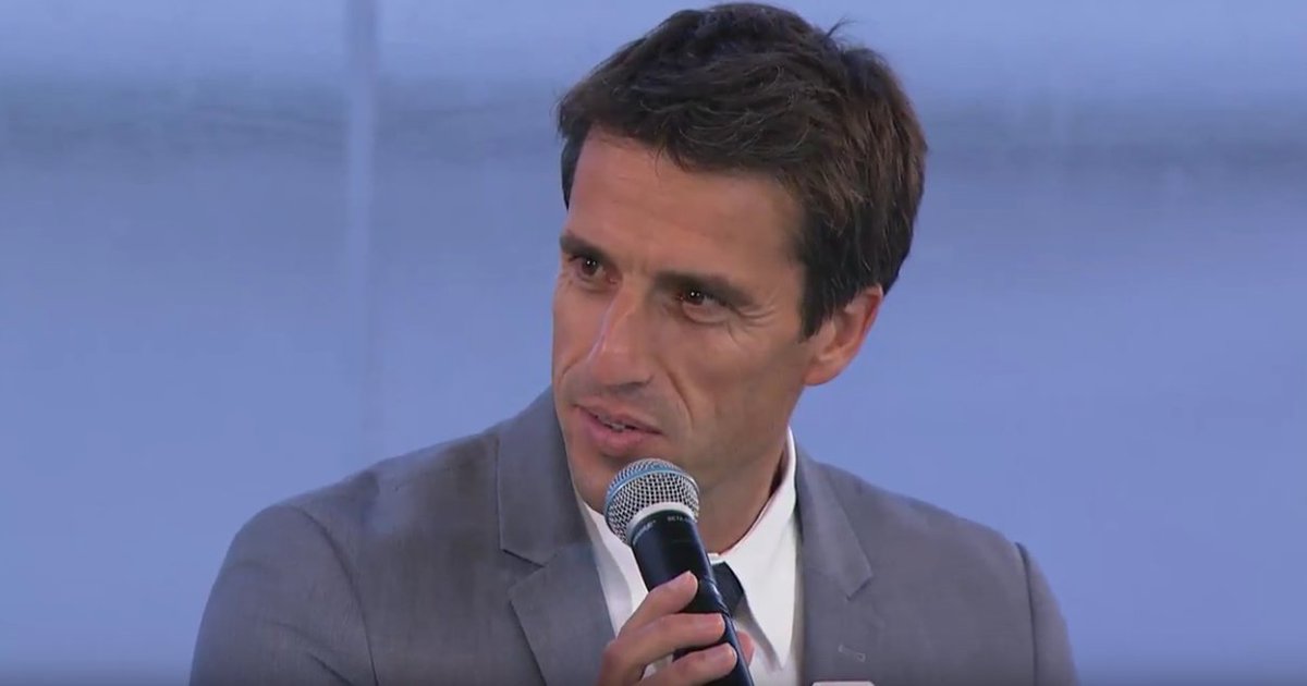 "Pendant 6 ans, nous voulons engager les Français autour des valeurs du sport : l’entraide, le respect, le dynamisme, la créativité. C’est un combat personnel. Je  crois profondément que le sport peut énormément apporter à notre société." 🇫🇷Tony Estanguet #UEMedef18