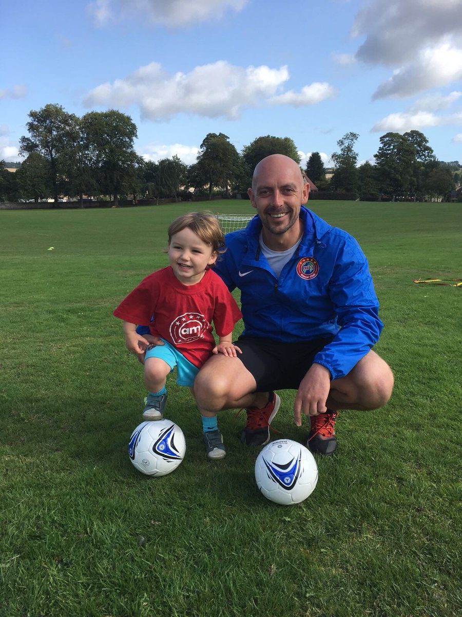 duncdonald's tweet photo. Football buddies. The wee man is loving his introduction to. @AMsoccer_Club on a Wednesday morning. #AMballer #forzaAM https://t.co/3g2okRzMtW