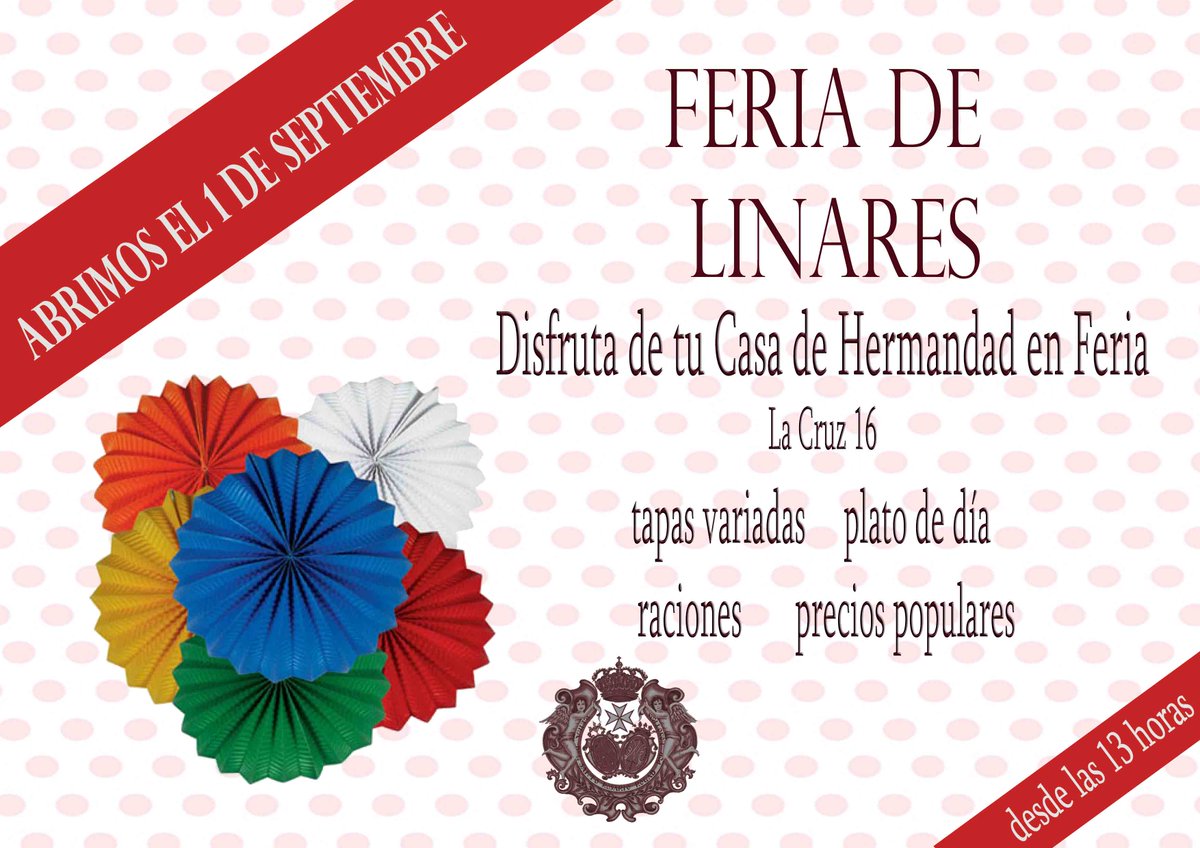 Se amplía al 1 de septiembre la apertura de Feria en la Casa de Hermandad prendimientorosario.com/index.php/2018… #hermandadprendimientolinares #lahoradelprendimiento #PortiRosario #ProCoronacionRosario