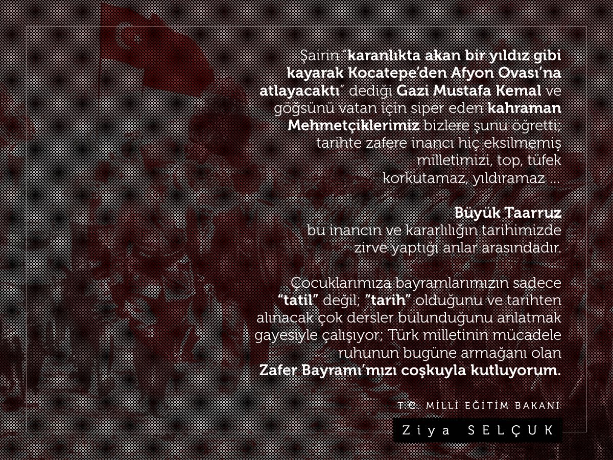 Ziya Selçuk (@ziyaselcuk) on Twitter photo 29/08/2018 21:58:10 Hep bir'likte. Hep bir'likte.