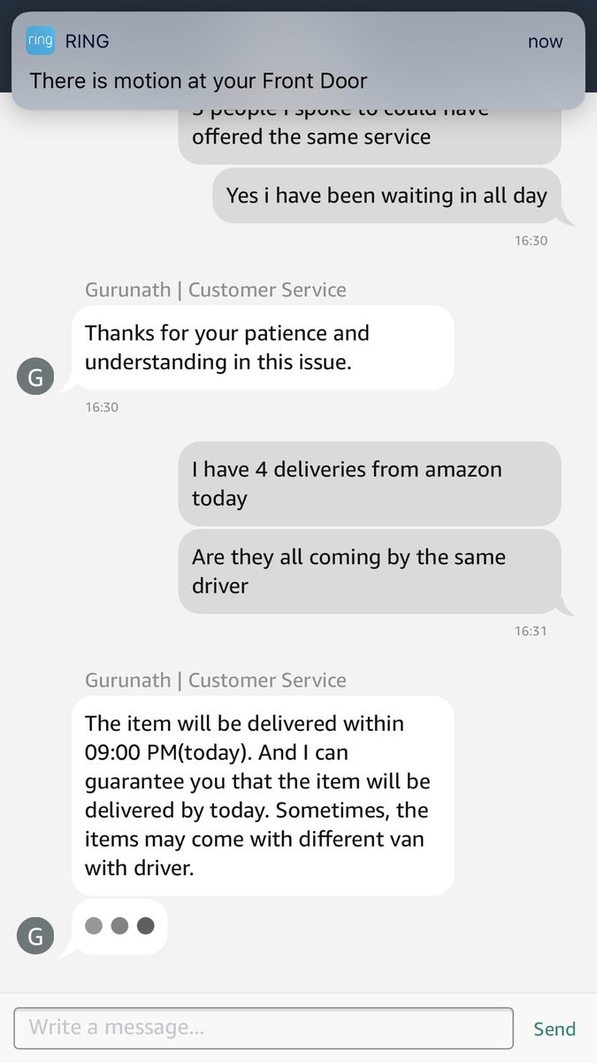 Well done <a href="/AmazonUK/">Amazon.co.uk</a>  for being absolutely useless. 3 days in a row I’ve contacted you about a delivery that was due Monday and your guarantee means NOTHING!! No show AGAIN!