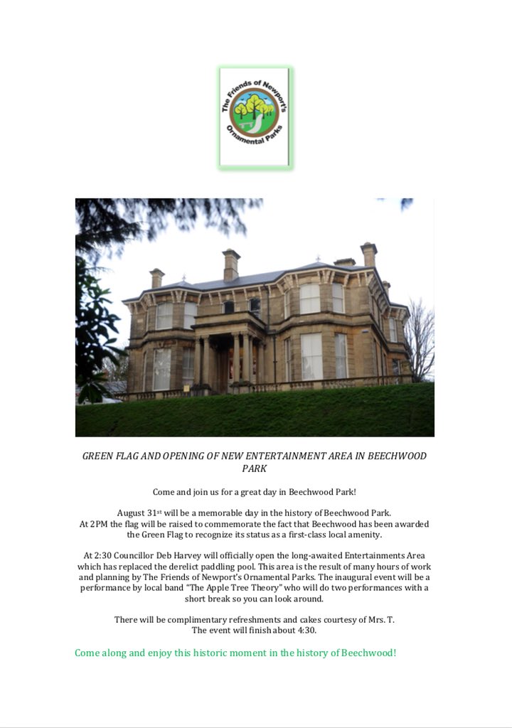 If you’re looking for some entertainment this Friday look no further than Beechwood Park at 2pm <a href="/appletreetheory/">Apple Tree Theory</a> fonop.org.uk/newsletters/Be…