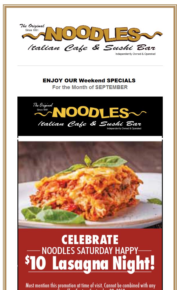 NoodlesItalianCafe (NoodlesItalian) Twitter