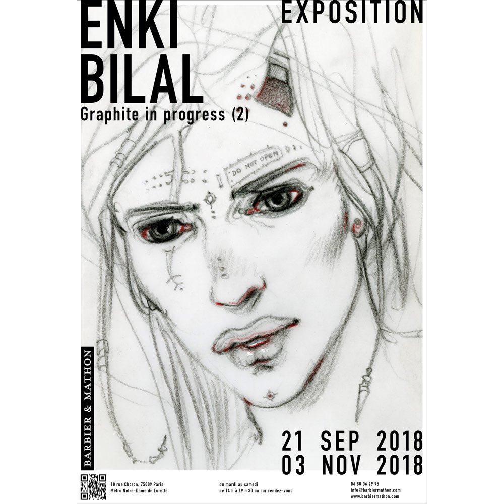 GalerieBarbier's tweet photo. Exposition Graphite in Progress(2) de Enki Bilal. Vernissage jeudi 20 septembre. #enkibilal #graphiteinprogress @CastermanBD https://t.co/UzijT6Z3nN