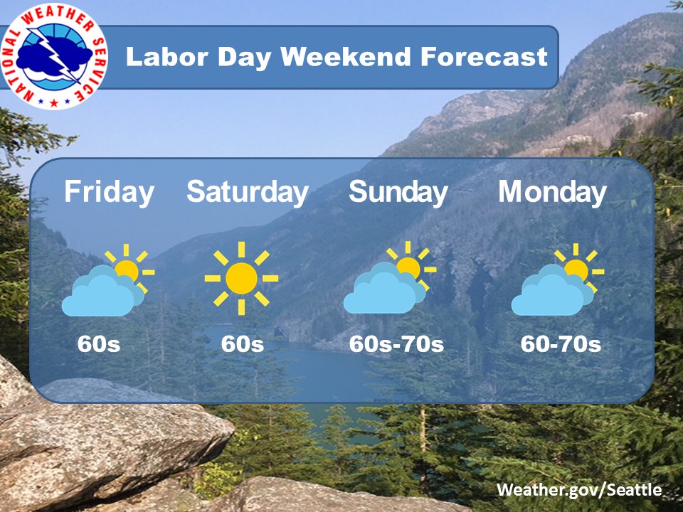 NWS Seattle on Twitter "A first look at your Labor Day Weekend