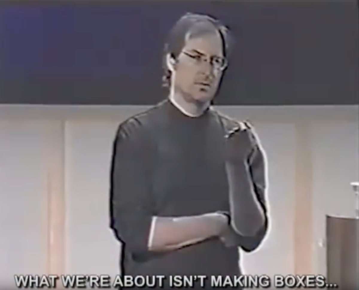 I try to watch this video once every few months. It's so great. 

Today's Apple and Nike are no different than the Apple and Nike discussed in this video. 

youtube.com/watch?v=keCwRd…

(h/t <a href="/minghon/">shiu</a>)