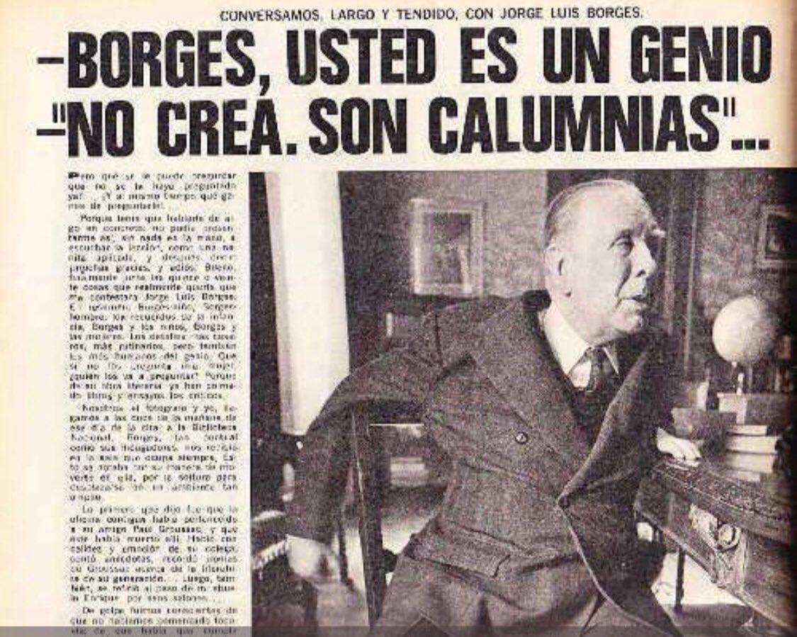 Resultado de imagen para Borges #Entrevista