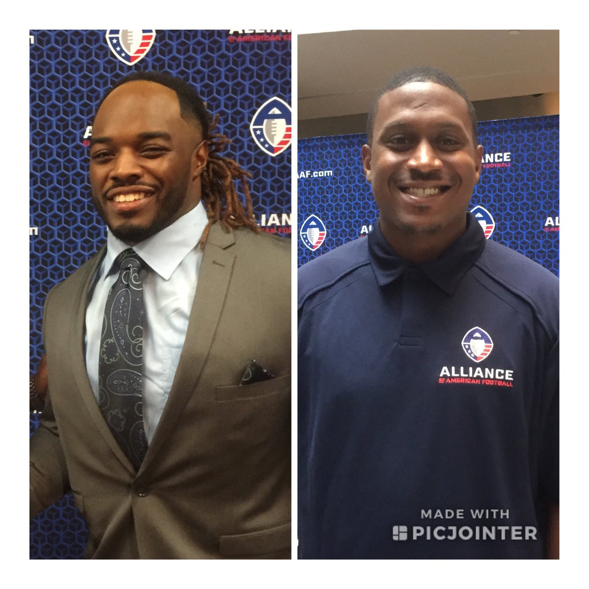 RickKarle's tweet photo. @TheAAF Birmingham franchise signs former @AlabamaFTBL stars #TrentRichardson and #BlakeSims
#RollTide
#Bama https://t.co/sojVDukDhE