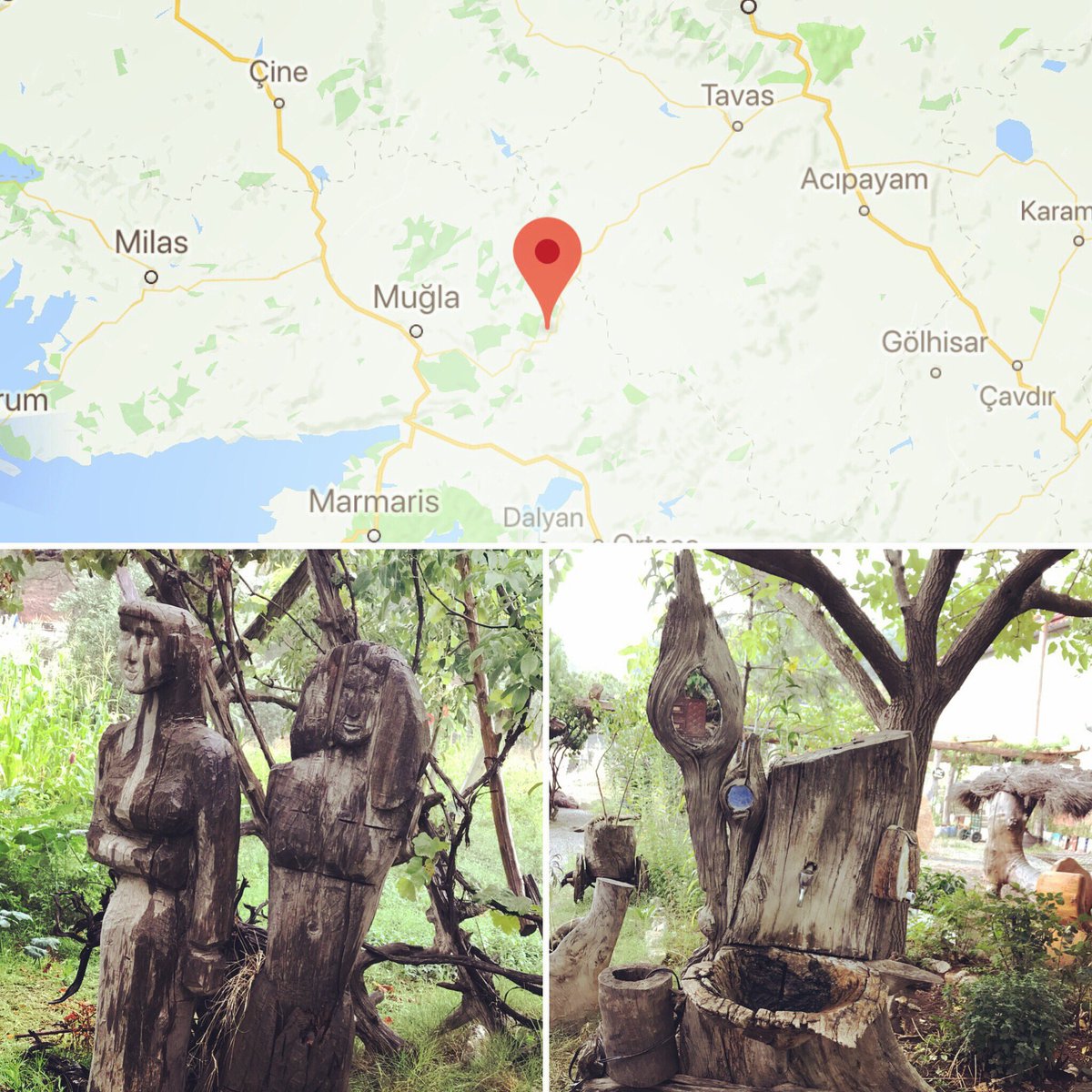 geoinsightrc's tweet photo. Most of the furniture, fountains etc. of this interesting location are made of dead trees or covered by tree barks. #locationofthings. #deadwood #treebark https://t.co/y3OJVtyn6D