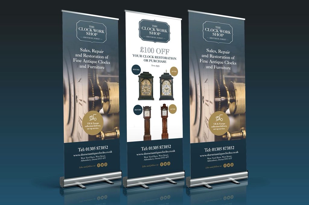 WykeCreative's tweet image. Worked through the night to get these banners produced for @clockworkshopuk - loving the result, maybe I should work every evening?!!! Uh no! 😆

Enjoy @DorsetCShow guys! ☀️😍🐄🐑🐓🐖