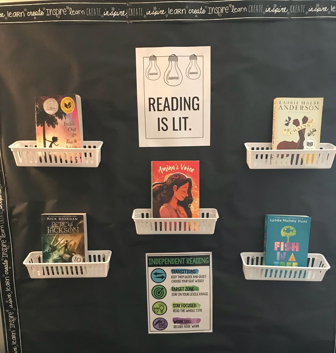 MsDendinger's tweet photo. I cannot tell you how much I am loving this bulletin board 📚 Each period I am having to re-fresh with new book recommendations for students which is making my heart so happy. #read180 #180chat https://t.co/9Vpk9kGDPQ