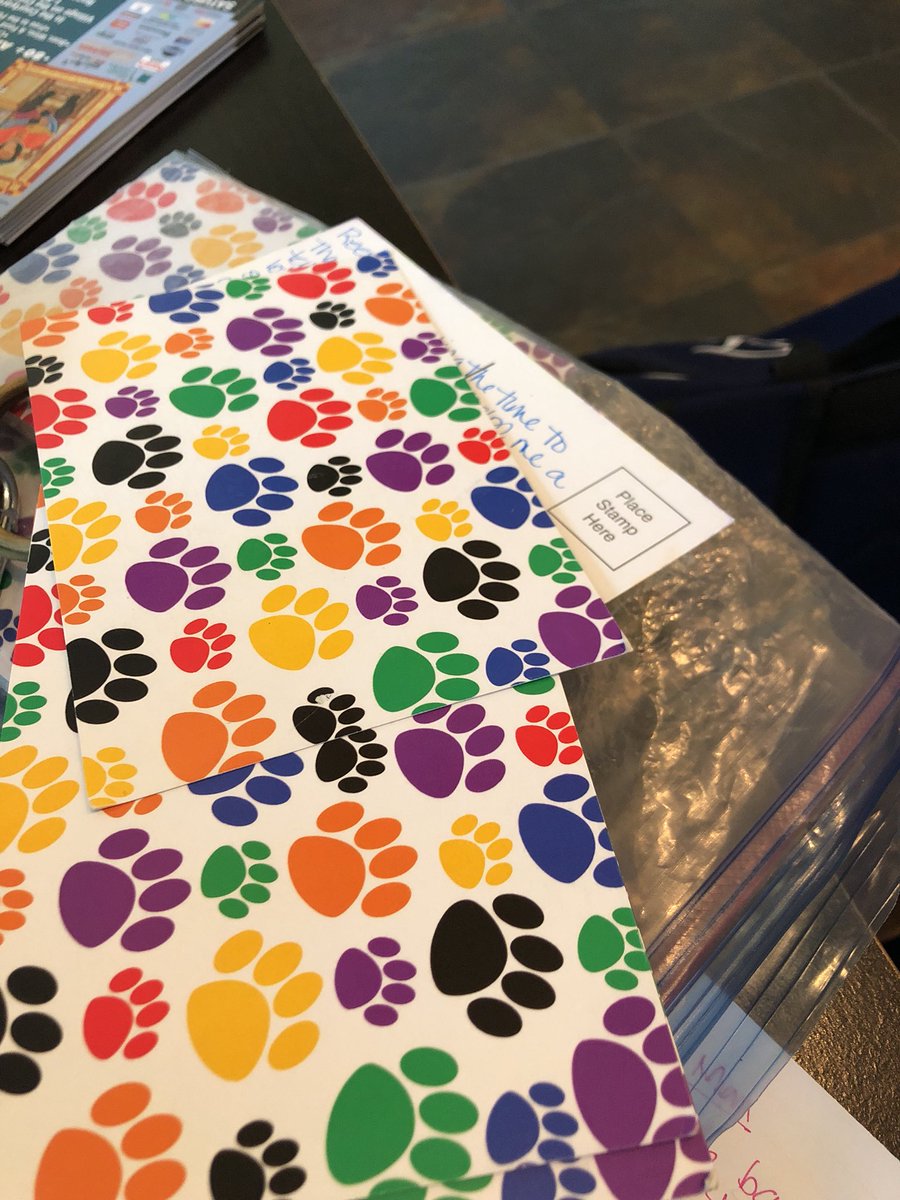 ScienceHudgens's tweet photo. Take Care of Me responses slowly going back to students. So worth it...student comment “Thank you, your postcard will get me through the day.” #buildingrelationships. #fjhswolves #takecareofmelist https://t.co/5NJmHgUXMQ