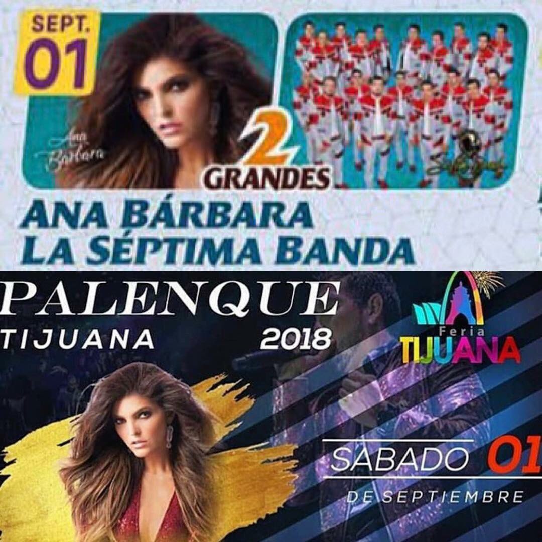 LermaLili's tweet photo. Nose Lo Pierdan 0️⃣1️⃣ DE #SEPTIEMBRE NUESTRA HERMOSA Reina @anabarbaramusic & #septimabanda @LaSeptimaBanda EN #PalenqueTijuana2018 #AnaBarbaraFeriaTijuana2018 #FeriaTijuana2018 #AnaBarbaraEnTijuana 🎶🆒❣️👸🏽🙌🏽😍🌹 https://t.co/SizMYZr2kf