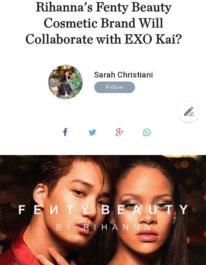 Kai Nation Philippines Article Rihanna S Fenty Beauty Cosmetic Brand Will Collaborate With Exo Kai Read And Share The Original Article Link T Co Ozq4ygvlis T Co 0ymauobebq
