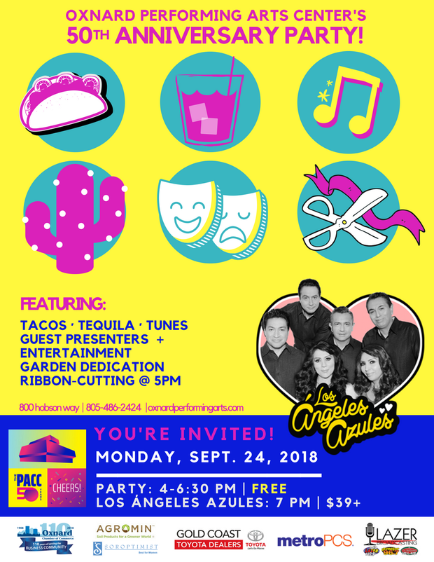 CityofOxnard's tweet photo. Don't miss this and more exciting events happening at the #Oxnard Performing Arts & Convention Center (800 Hobson Way) https://t.co/pYNLrKs8HS #CityofOxnard #Oxnard #50thAnniversary #OxnardPACC https://t.co/4EQpxYgIfl
