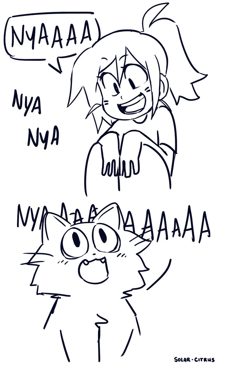 ....I don't remember drawing this but this is an accurate daily interaction with my cat 