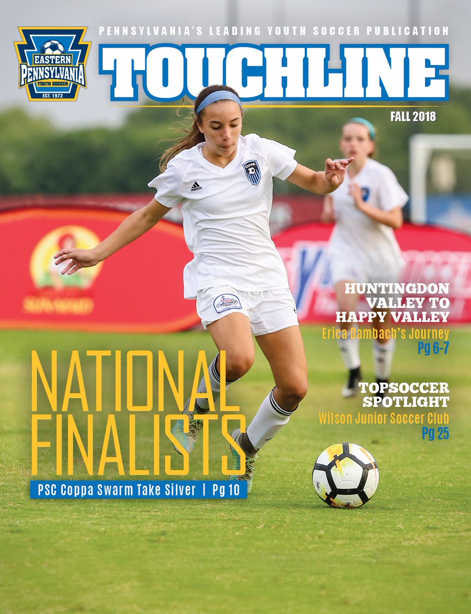 EPAYouthSoccer's tweet photo. 👀The Fall 2018 issue of Touchline is coming your way next week! https://t.co/ekodXnTKBL