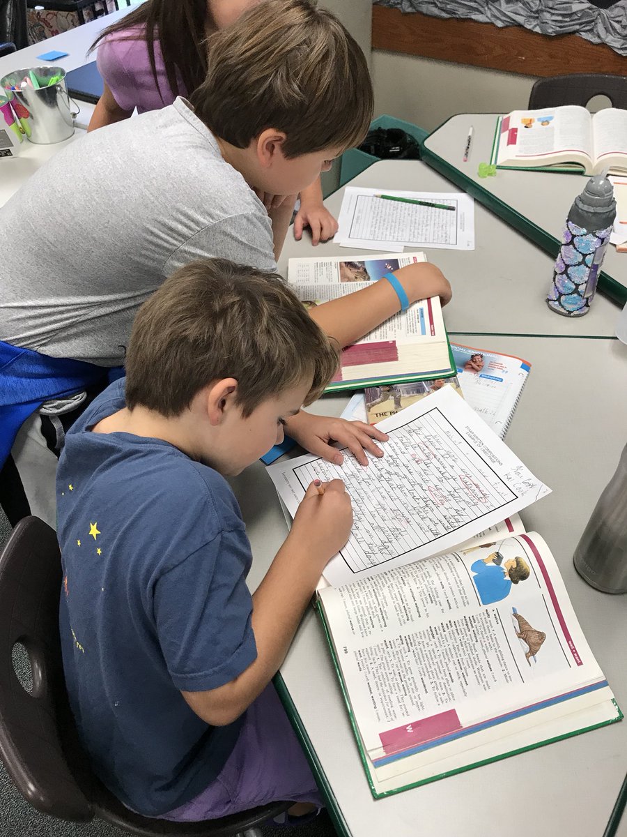 Week 5 of school and already editing some great writing! So proud of them! #oakwoodsschool