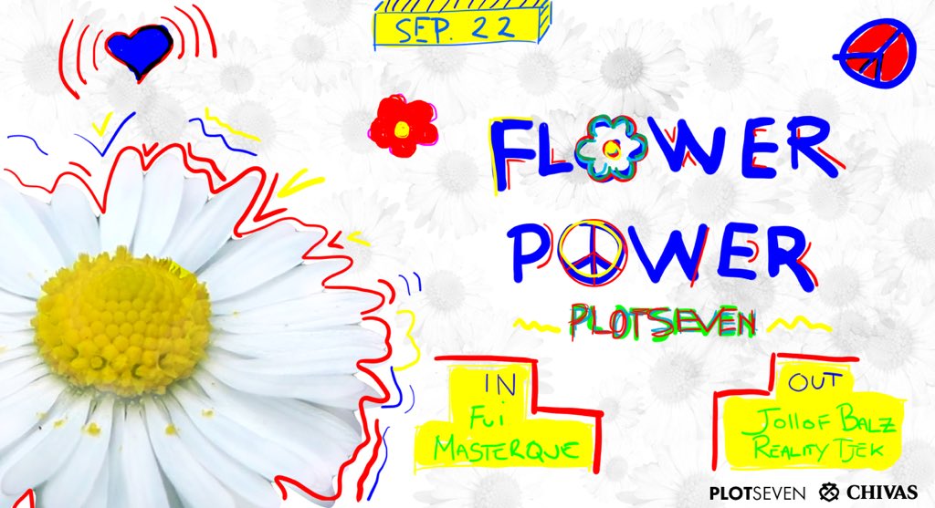 plot7even's tweet photo. We are very much excited for #flowerpower next weekend 22 September. This year expect something bigger with lots of memories to make. Don't miss out on @jollofbalz band as they perform live early hours then after a DJ set by #realityTJEK all night #outsidethewarehouse https://t.co/QlTRy6ya5n