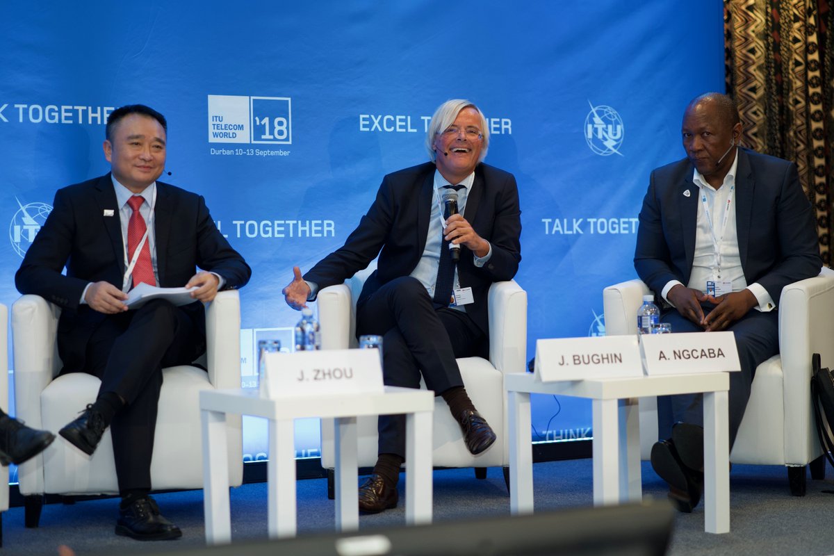 WorldItu's tweet photo. That's a wrap on an amazing week of innovation, collaboration and future planning. The ITU World Telecom Conference has been a huge success and the future is looking bright for Africa. #ITUinSA18 #ITUworld https://t.co/IyiNbE0hQt