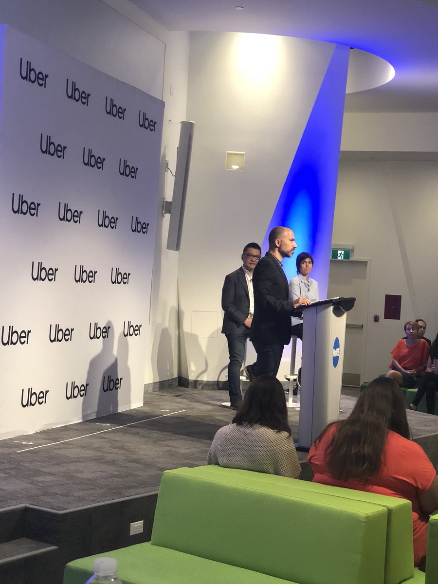 sashasud's tweet photo. Dara Khosrowshahi of @Uber speaks of expanding from a ride hailing company to a mobility company and platform with multiple modes of transportation. @uber announces a further $200 mill in Canada. https://t.co/cCQx3p9dpR