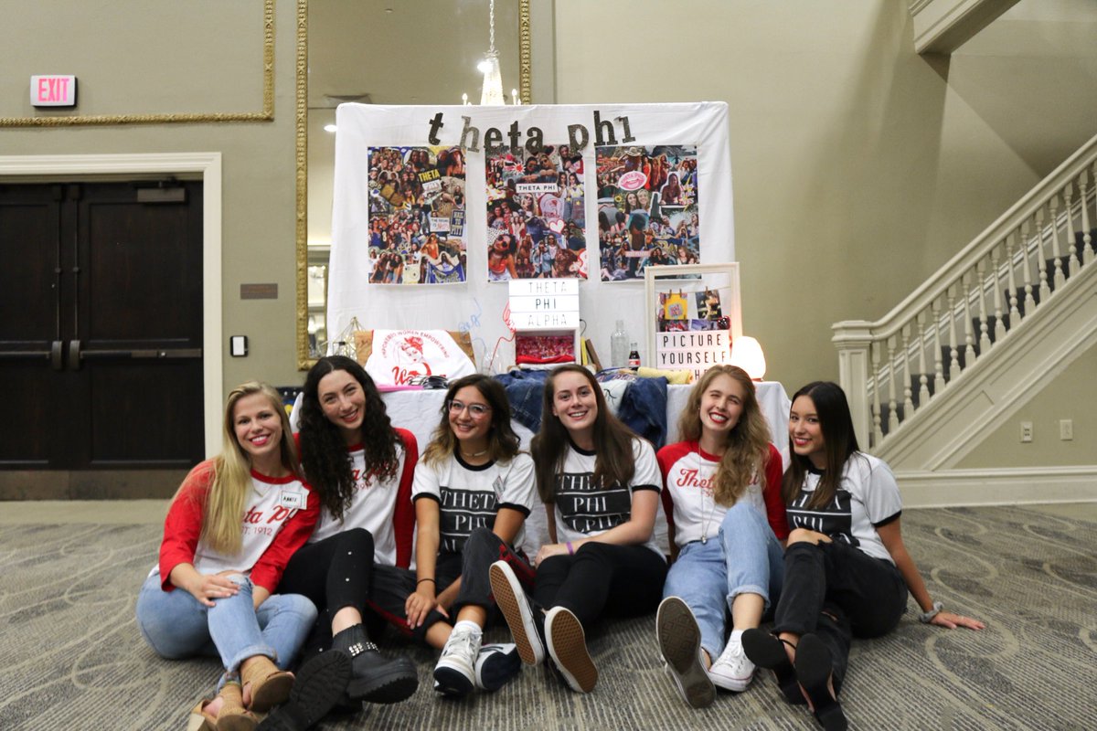 Shoutout to our sisters that represented theta phi at Meet the Greeks last night!! #girlgang 🤩🤩