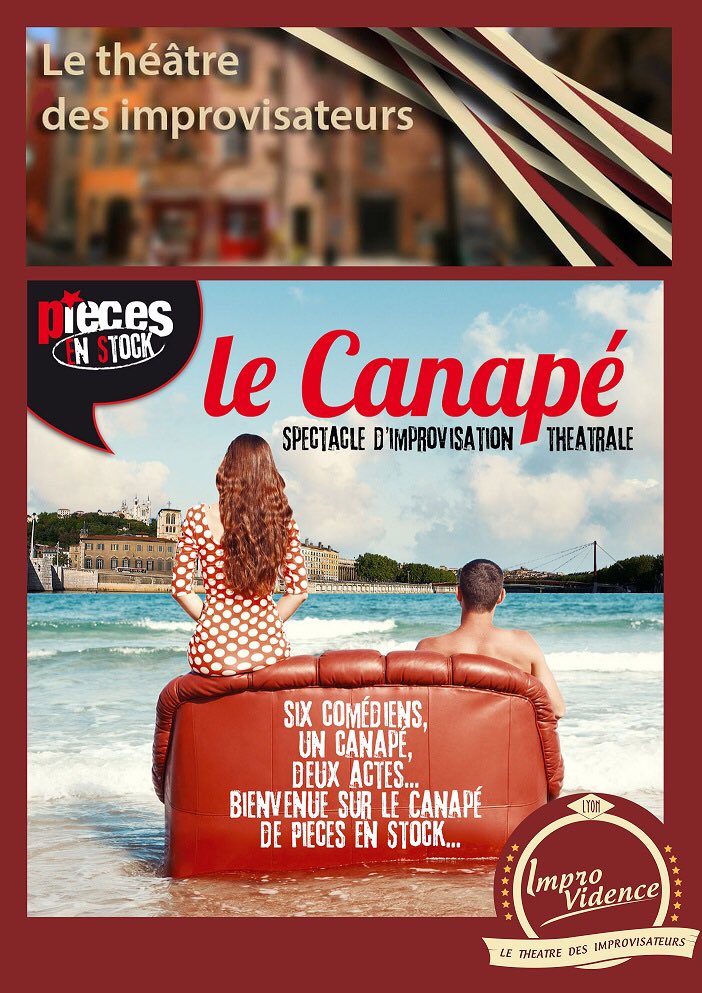 PiecesEnStock's tweet photo. Mardi 5 Octobre 21h : Le Canapé Spectacle Improvisation Théâtrale
Une soirée, cinq comédiens, un canapé, deux actes...

Entrée : 12 € / Tarif réduit : 6 € 
Un tarif préférentiel pour chaque public.
https://t.co/LNlWL2Ggno
L'Improvidence Lyon Café Théâtre
6 rue Chaponnay
69003 https://t.co/P3wMfvKr6y