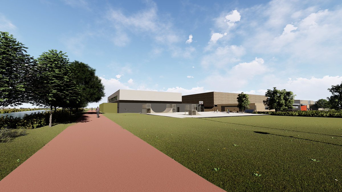 Samen met Te Kiefte Architecten zijn wij de afgelopen tijd druk bezig geweest met het ontwerp voor de nieuwe sporthal in Ommen. Het ontwerp van de sporthal sluit mooi aan op het bestaande zwembad de Carrousel. #nieuwbouw #sporthal #ommen