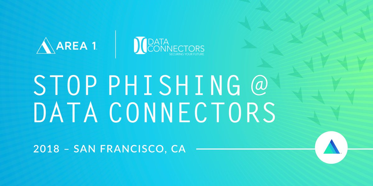 Area1Security's tweet photo. [@DataConnectors] #SanFrancisco Today! Visit us to learn how #Area1Security detects and blocks #phishing 🎣 #preemptively and #comprehensively across all #attack vectors. https://t.co/DttpOWUFKv #PhightPhish 🐟 at #DataConnectors https://t.co/SmXCbOttvS
