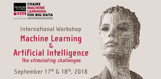 telecomparis's tweet image. Le workshop #MachineLearning &amp;amp; #ArtificialIntelligence, c&apos;est lundi 17 et mardi 18 #MLAI goo.gl/LYpy6R